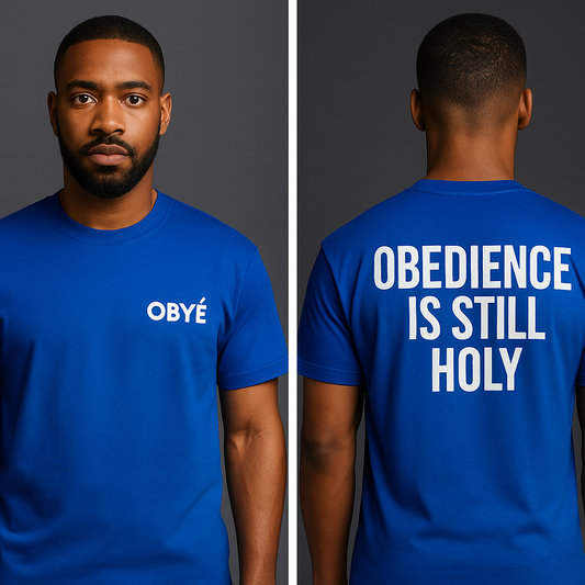 OBYÉ "Obedience Is Still Holy" T-Shirt Royal Blue